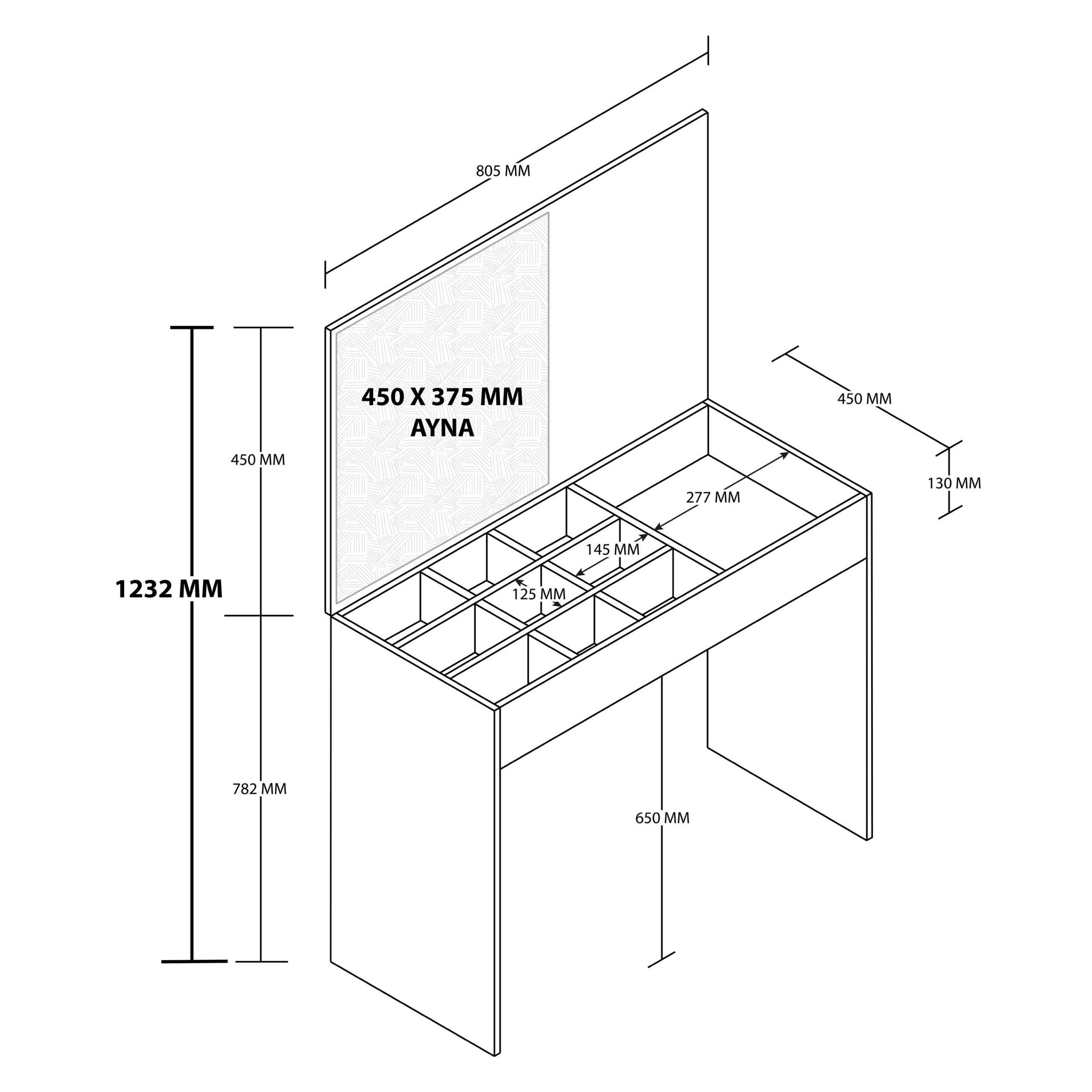 2230 Makyaj Masası - Görsel 2